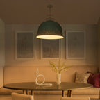 3-Light Industrial Pendant Light with Blue Distressed Metal Dome Shade - product image 6 | Zenvolit