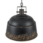 3-Light Farmhouse Pendant Light with Black Distressed Gold Metal Dome Shade - product image 3 | Zenvolit