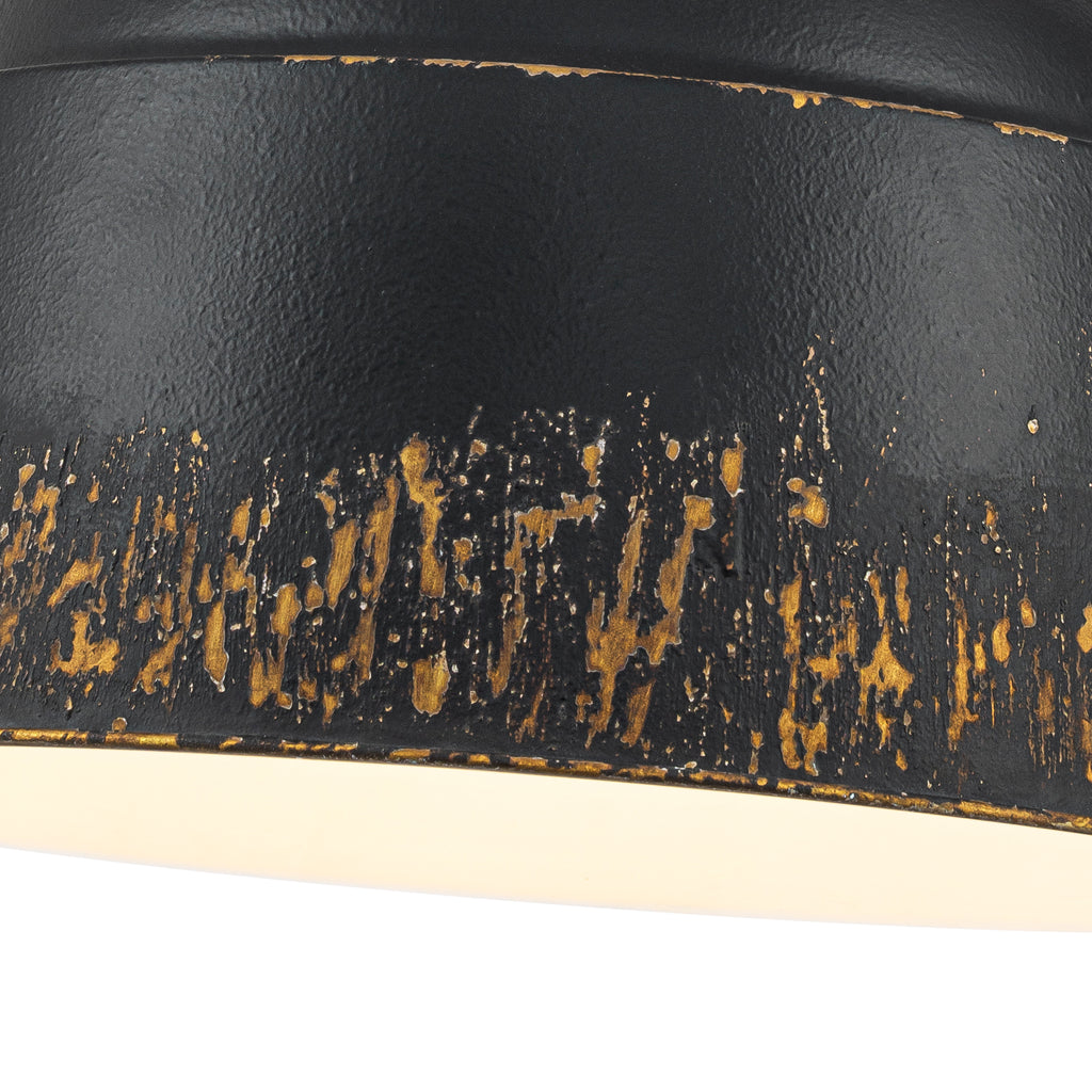 3-Light Farmhouse Pendant Light with Black Distressed Gold Metal Dome Shade - product image 4 | Zenvolit