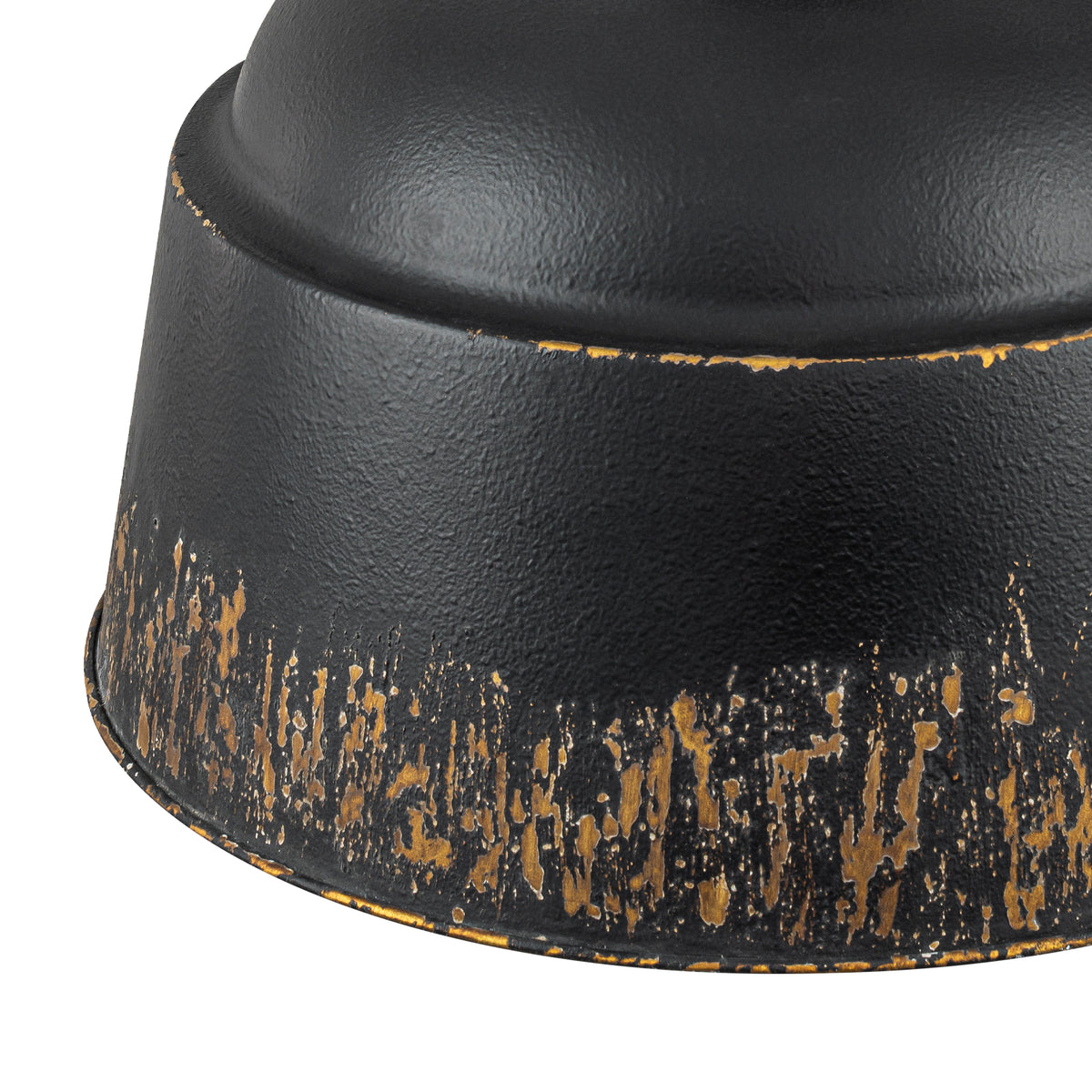 3-Light Farmhouse Pendant Light with Black Distressed Gold Metal Dome Shade - product image 5 | Zenvolit