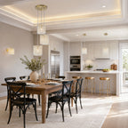 3-Light Modern Gold Pendant Light Crystal Hanging Chandelier Kitchen