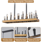 18-Light Linear Chandelier Farmhouse Candle Kitchen Island Light - product image 12 | Zenvolit