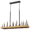 18-Light Linear Chandelier Farmhouse Candle Kitchen Island Light - product image 13 | Zenvolit