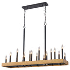 18-Light Linear Chandelier Farmhouse Candle Kitchen Island Light - product image 13 | Zenvolit