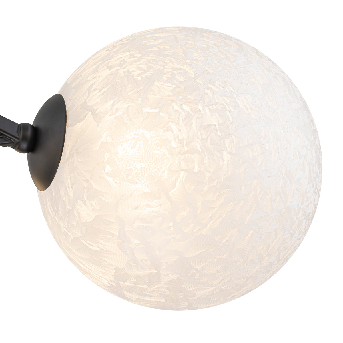 9-Light Modern Umbrella Chandelier Textured Ice Glass Globes - product image 5 | Zenvolit