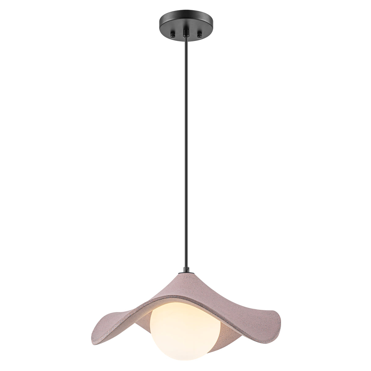Modern Pink Resin Hat Pendant Light with Opal Glass Globe Adjustable - product image 2 | Zenvolit