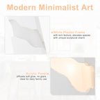 1-Light Modern Split Block Wall Sconce, White Plaster & Acrylic - product image 3 | Zenvolit