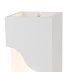 1-Light Modern Split Block Wall Sconce, White Plaster & Acrylic - product image 4 | Zenvolit