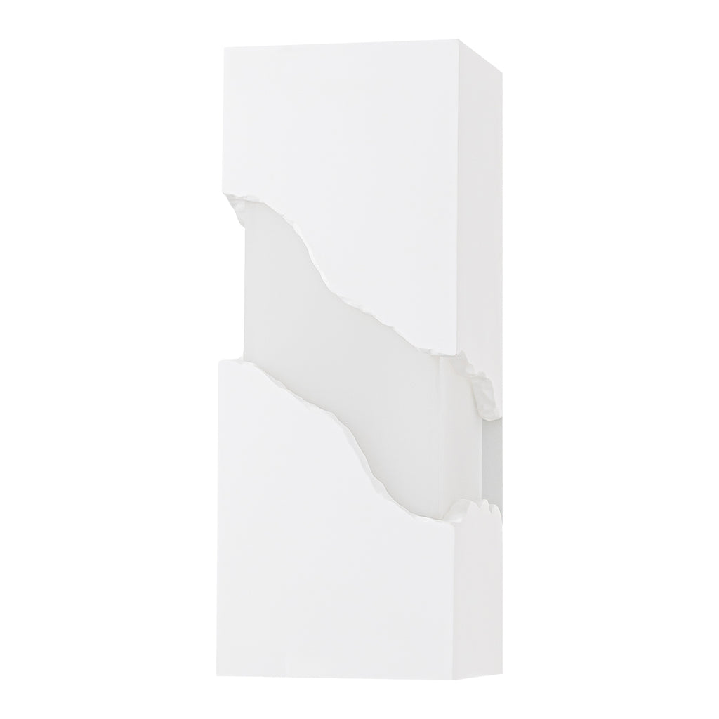 1-Light Modern Split Block Wall Sconce, White Plaster & Acrylic - product image 5 | Zenvolit