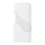 1-Light Modern Split Block Wall Sconce, White Plaster & Acrylic - product image 5 | Zenvolit