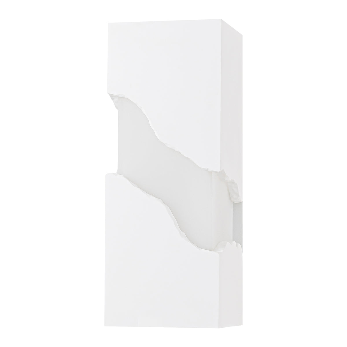 1-Light Modern Split Block Wall Sconce, White Plaster & Acrylic - product image 5 | Zenvolit