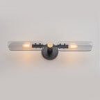 Mid-Century Modern Wall Sconce Curved Smoke Glass Matte Black Bedroom - product image 5 | Zenvolit