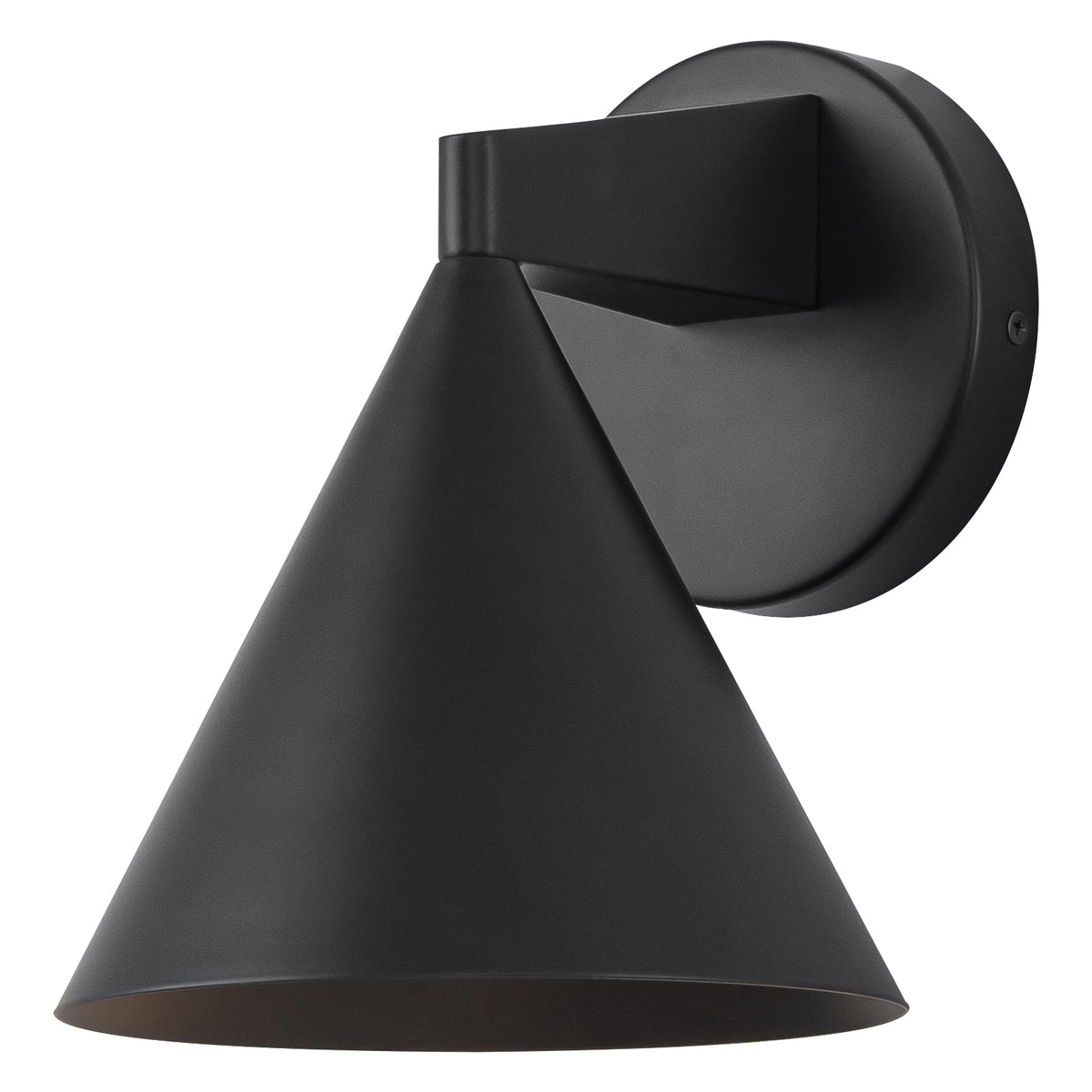Modern Industrial Matte Black Wall Sconce Cone Iron Shade Hallway - product image 14 | Zenvolit