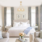 6-Light Vintage Chandelier Etched Round Glass Panels Gold Metal Frame - product image 13 | Zenvolit
