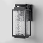 Black Outdoor Wall Sconce with Water Glass Waterproof Lantern Light - product image 6 | Zenvolit