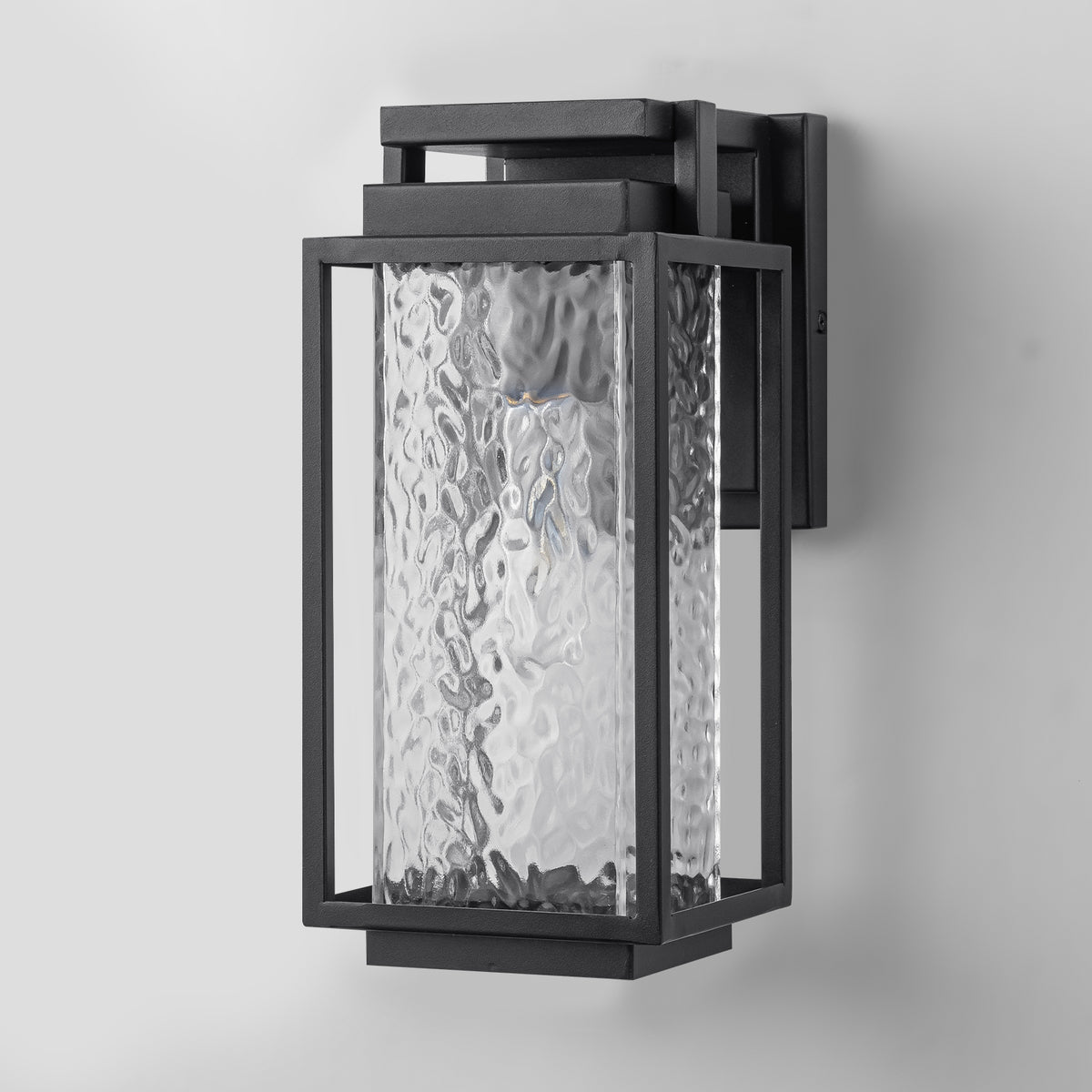 Black Outdoor Wall Sconce with Water Glass Waterproof Lantern Light - product image 6 | Zenvolit