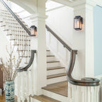 Black Outdoor Wall Sconce with Water Glass Waterproof Lantern Light - product image 13 | Zenvolit