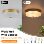 3-Light Modern Flush Mount Ceiling Light Ribbed Drum Glass Shade - product image 8 | Zenvolit