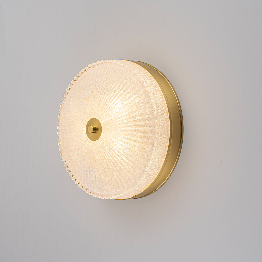 3-Light Modern Flush Mount Ceiling Light Ribbed Drum Glass Shade - product image 10 | Zenvolit