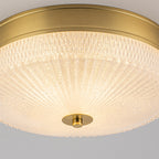 3-Light Modern Flush Mount Ceiling Light Ribbed Drum Glass Shade - product image 11 | Zenvolit