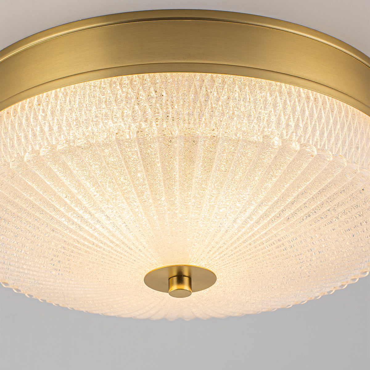 3-Light Modern Flush Mount Ceiling Light Ribbed Drum Glass Shade - product image 11 | Zenvolit