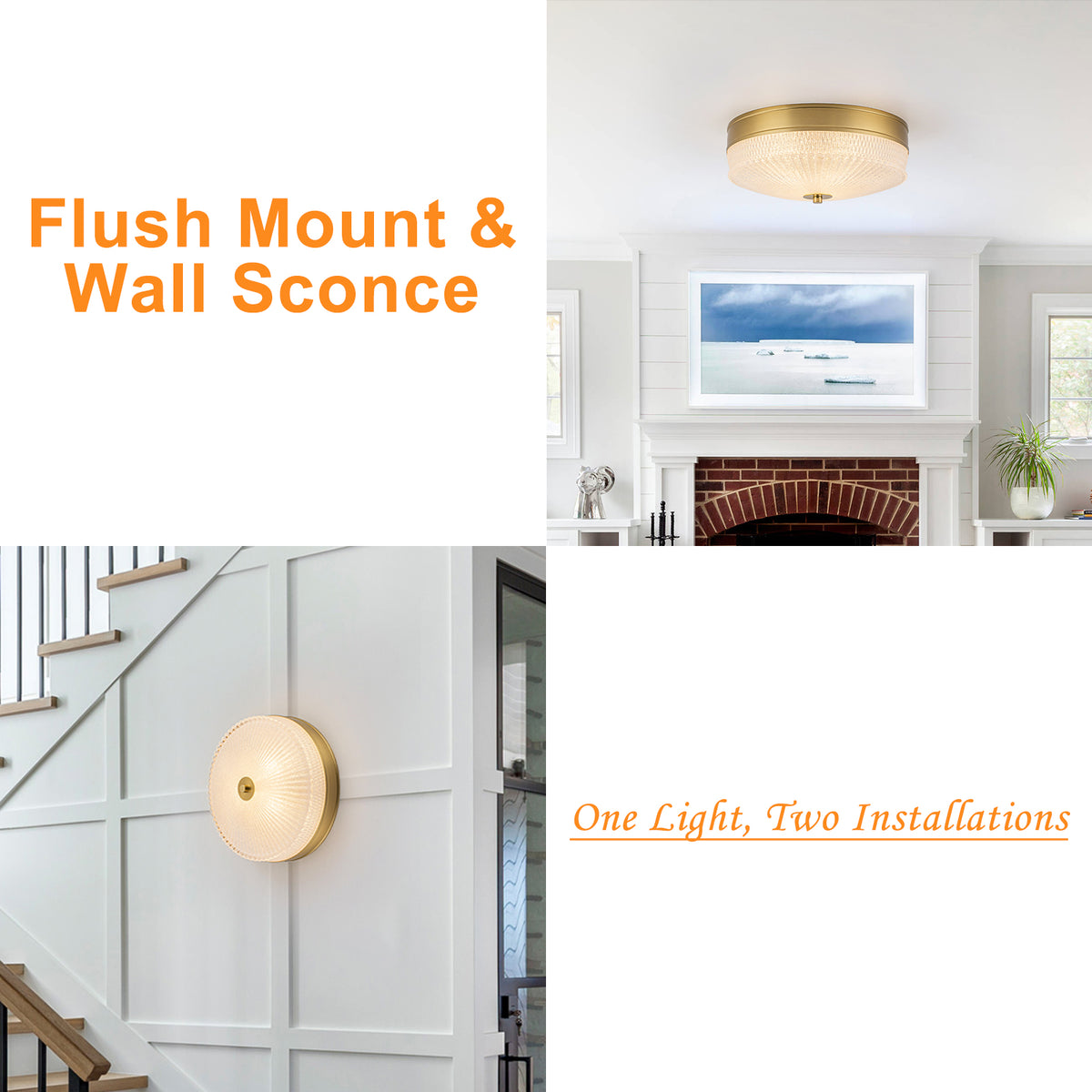 3-Light Modern Flush Mount Ceiling Light Ribbed Drum Glass Shade - product image 12 | Zenvolit