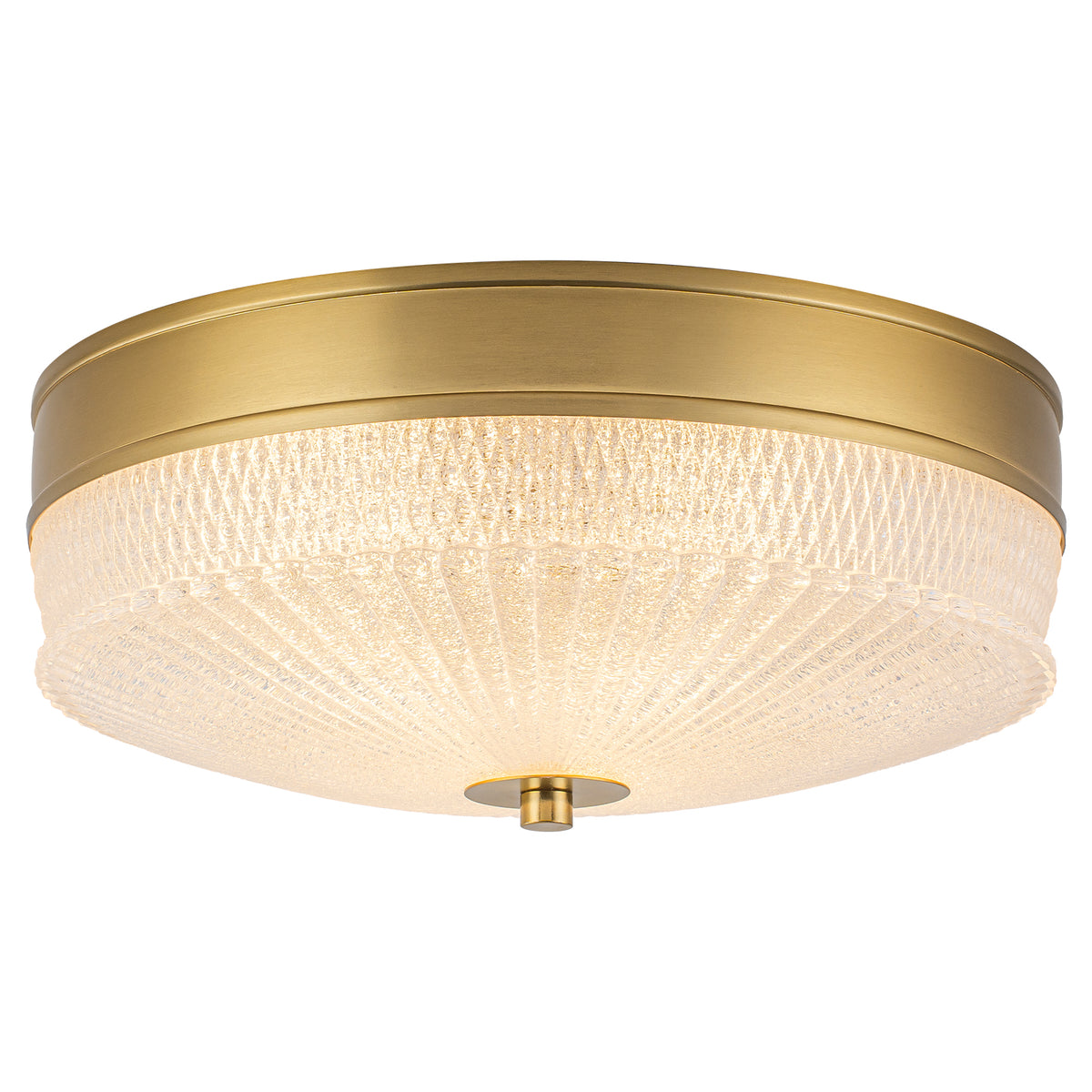 3-Light Modern Flush Mount Ceiling Light Ribbed Drum Glass Shade - product image 14 | Zenvolit