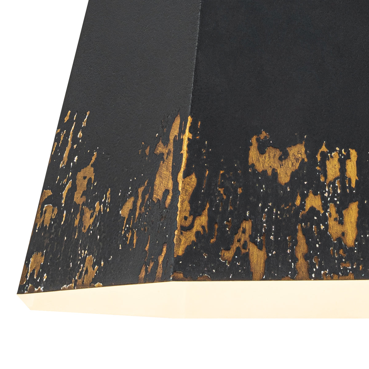 Industrial Octagonal Tapered Pendant Light Handcrafted Black & Gold - product image 4 | Zenvolit