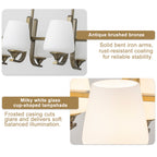 8-Light Linear Chandelier Milk Glass Shades Modern Kitchen Island - product image 12 | Zenvolit