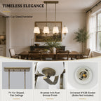 8-Light Linear Chandelier Milk Glass Shades Modern Kitchen Island - product image 13 | Zenvolit