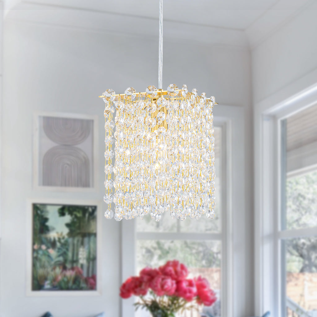Modern Luxury Square Pendant Light with Crystal Chandelier Dining - product image 1 | Zenvolit