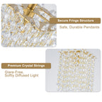 Modern Luxury Square Pendant Light with Crystal Chandelier Dining - product image 2 | Zenvolit