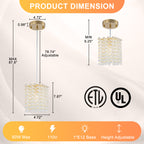 Modern Luxury Square Pendant Light with Crystal Chandelier Dining - product image 6 | Zenvolit