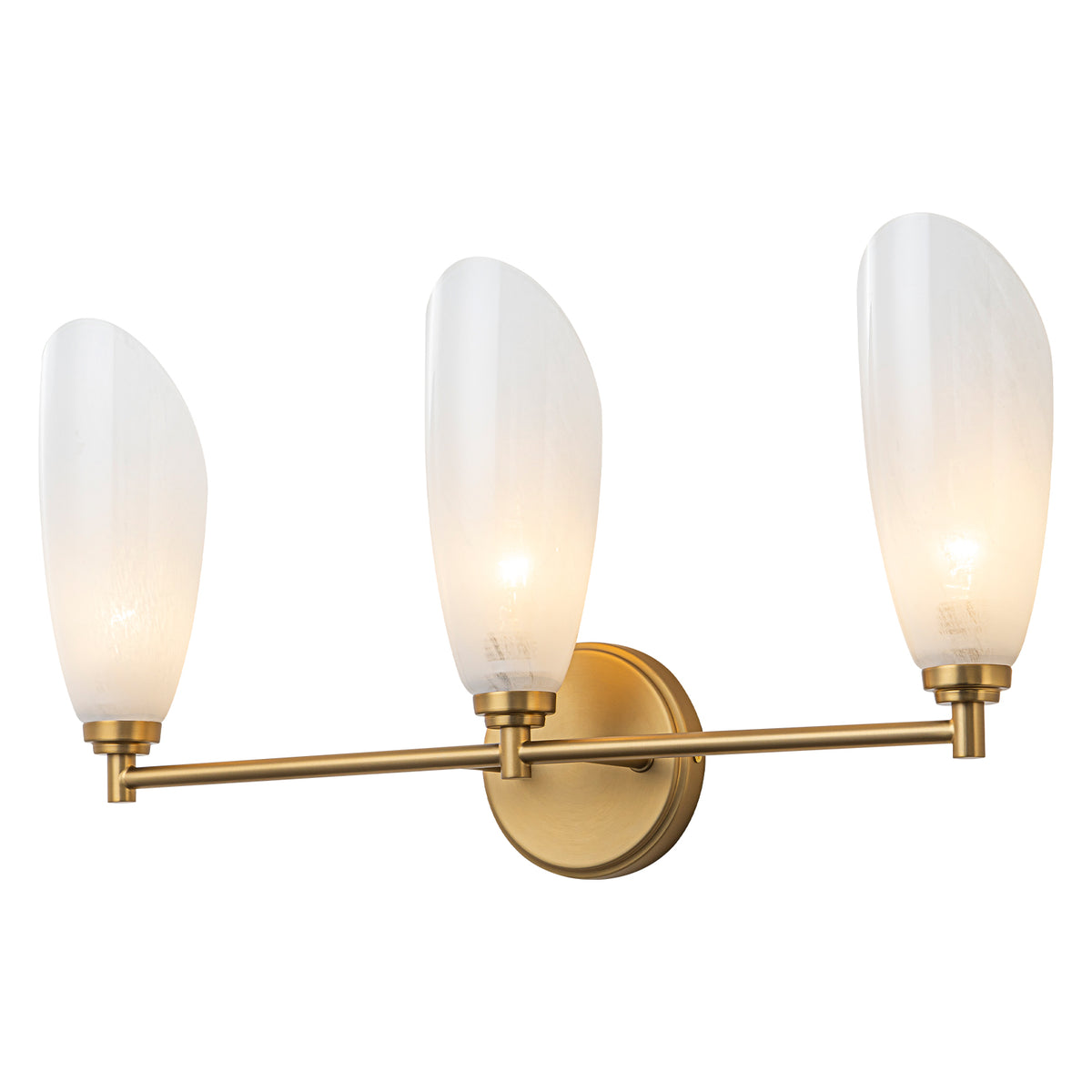 3 Light Gold Bathroom Vanity Light Modern Cloud Glass Shade Hallway - product image 1 | Zenvolit