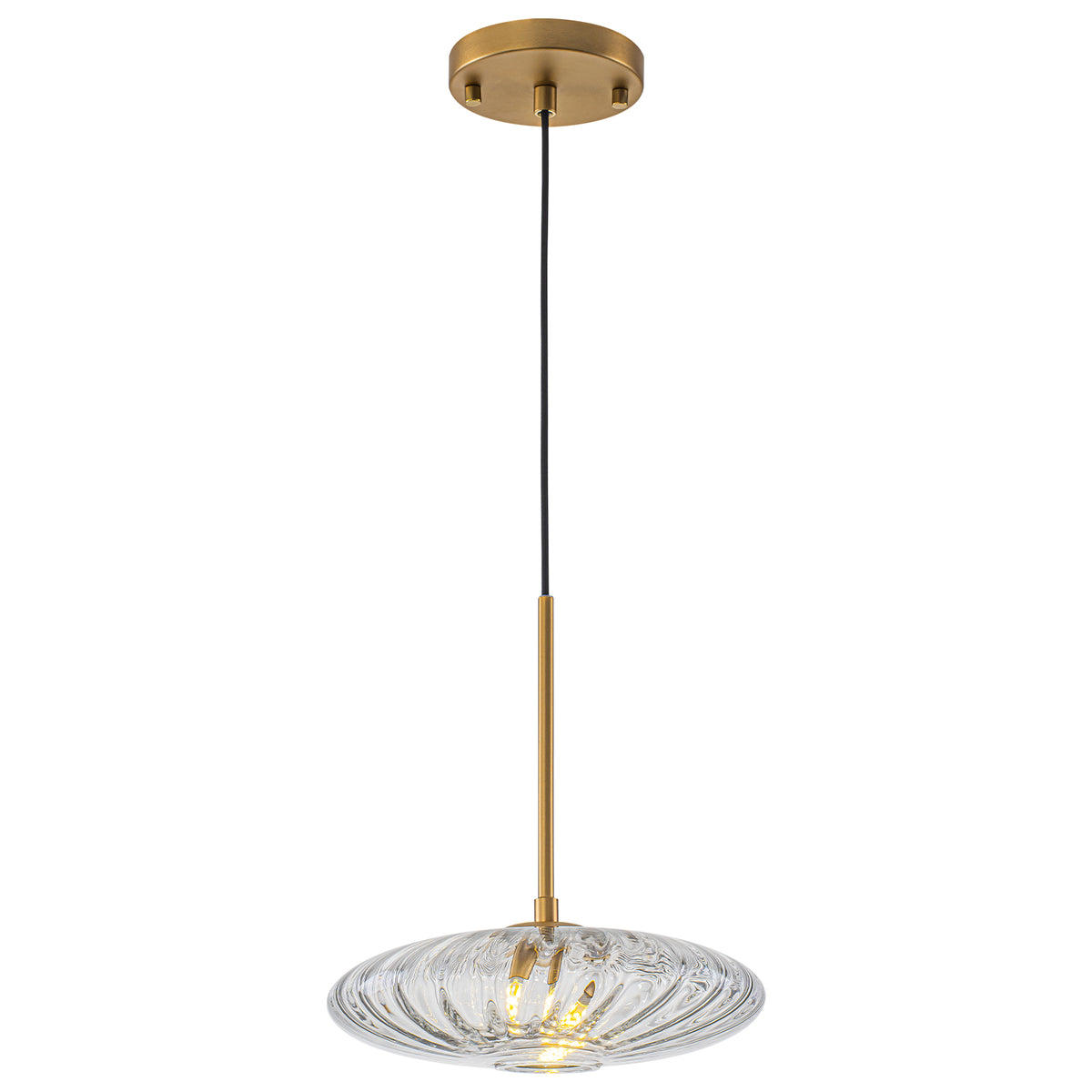 1-Light Modern Pendant Light with Ribbed Glass Shade Kitchen Island - product image 7 | Zenvolit