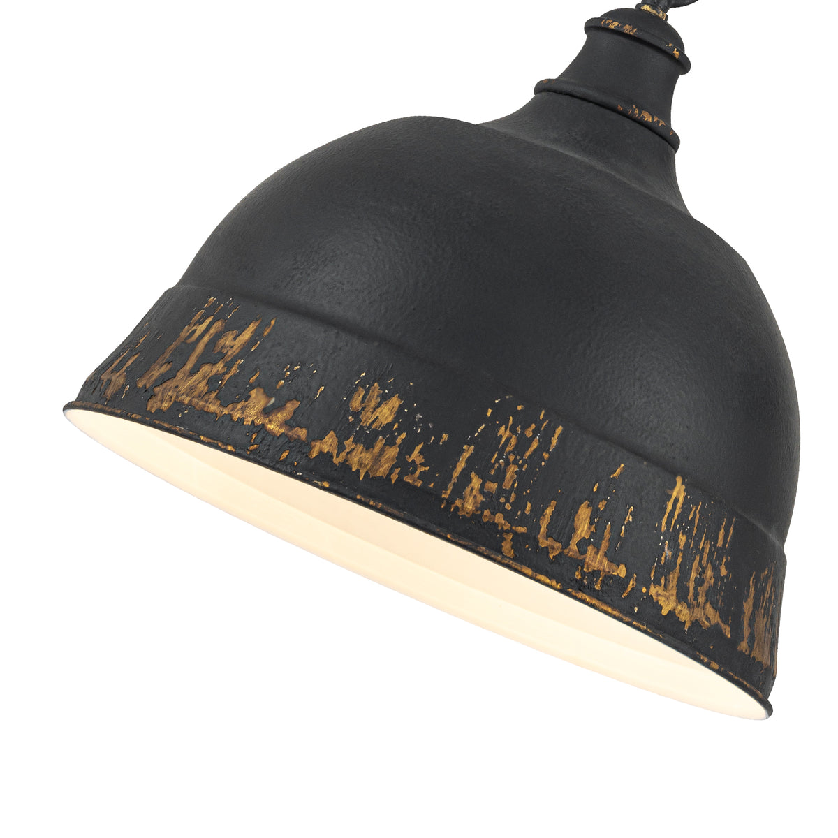 2-Light Farmhouse Pendant Light with Black Distressed Gold Dome Shade - product image 3 | Zenvolit