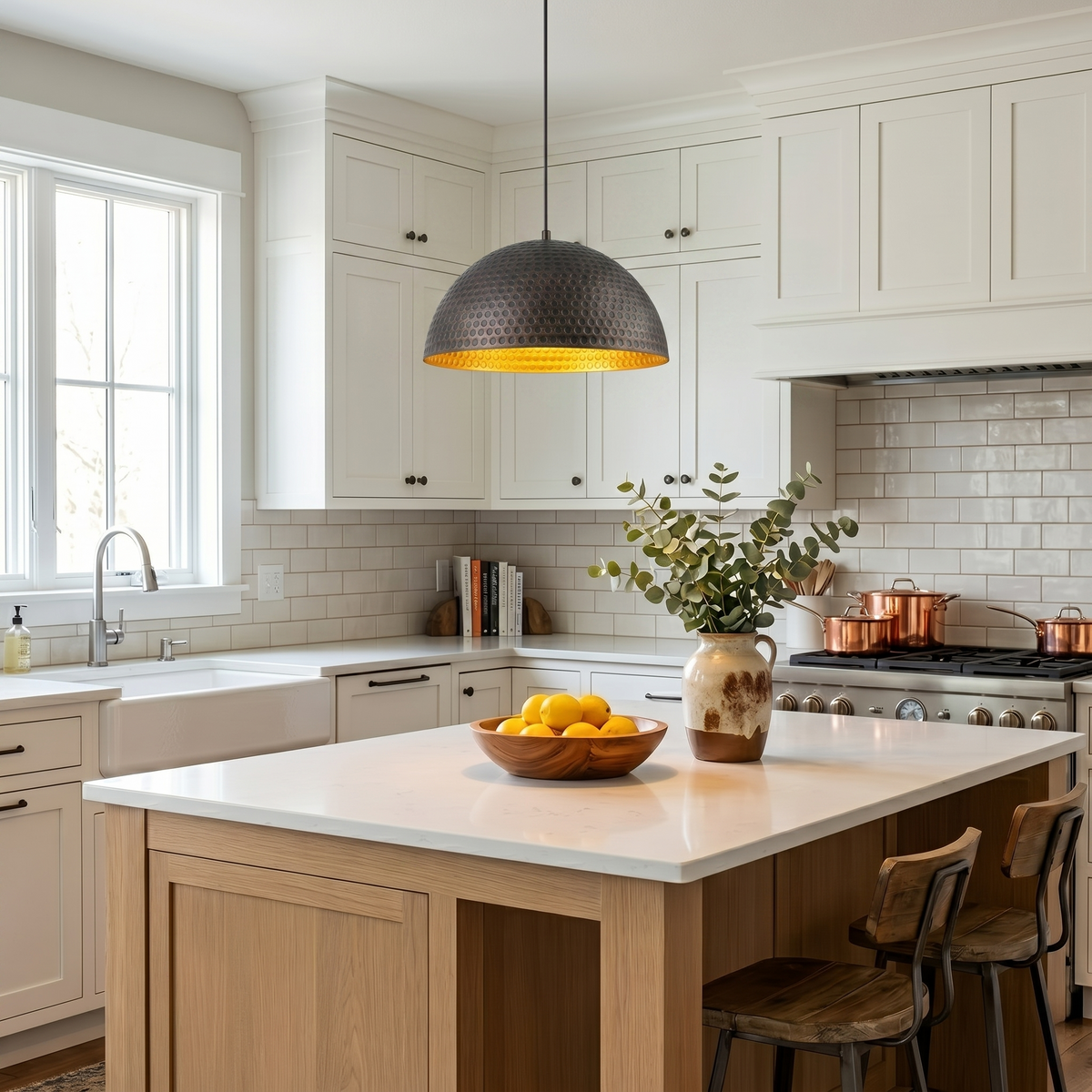 Oil-Rubbed Bronze Dome Pendant Light Metal Shade Kitchen Dining Room - product image 2 | Zenvolit