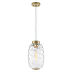 Modern Pendant Light Textured Cylinder Glass Shade Dining Island - product image 10 | Zenvolit