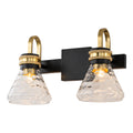 Modern Industrial Wall Sconce Hammered Textured Glass Shade Bathroom - product image 5 | Zenvolit