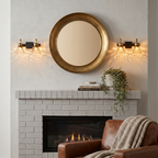 Modern Industrial Wall Sconce Hammered Textured Glass Shade Bathroom - product image 6 | Zenvolit