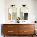 Modern Industrial Wall Sconce Hammered Textured Glass Shade Bathroom - product image 11 | Zenvolit