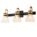 Modern Industrial Wall Sconce Hammered Textured Glass Shade Bathroom - product image 12 | Zenvolit