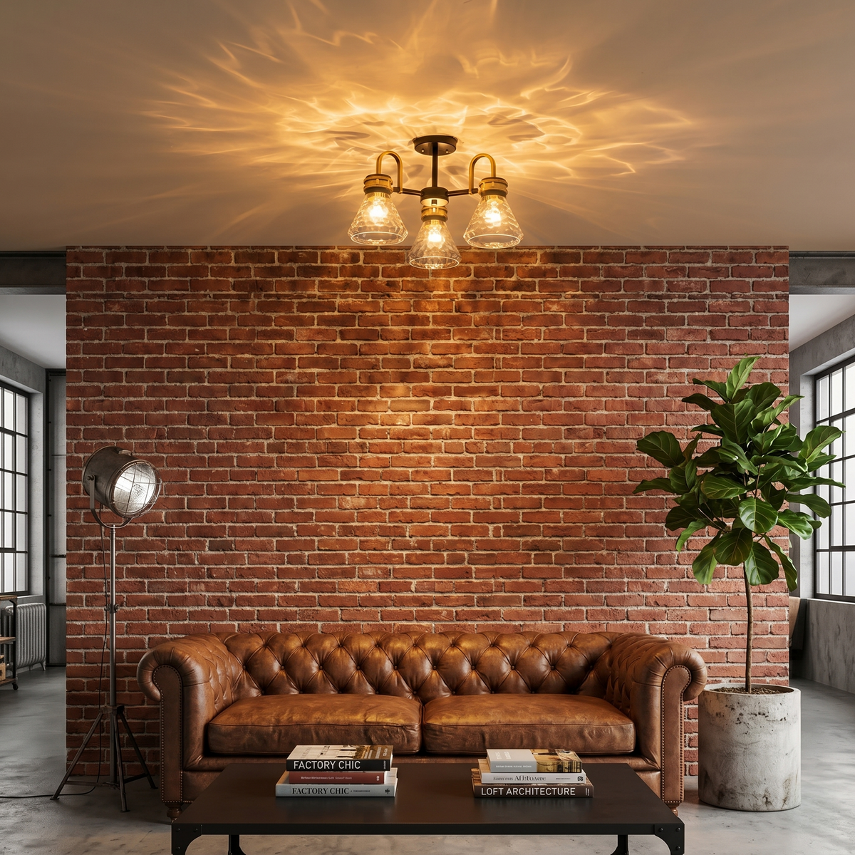 3-Light Semi-Flush Mount Ceiling Light Hammered Textured Glass Shades - product image 2 | Zenvolit