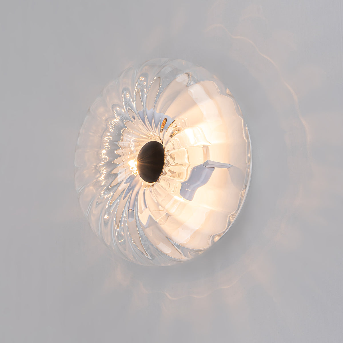 3 Light Flush Mount Ceiling Light Clear Glass Shade White Fixture - product image 3 | Zenvolit