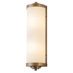 2-Light Antique Brass Cylinder Wall Sconce Frosted Glass Shade - product image 10 | Zenvolit