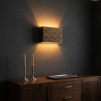 2-Light Hammered Rectangular Wall Sconce Textured Ceramic Shade - product image 8 | Zenvolit