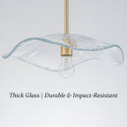 1-Light Antique Brass Pendant Light Fixture Clear Glass Kitchen Island - product image 9 | Zenvolit