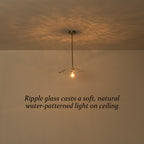 1-Light Antique Brass Pendant Light Fixture Clear Glass Kitchen Island - product image 10 | Zenvolit