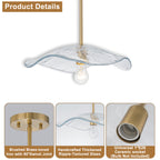 1-Light Antique Brass Pendant Light Fixture Clear Glass Kitchen Island - product image 12 | Zenvolit