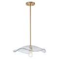 1-Light Antique Brass Pendant Light Fixture Clear Glass Kitchen Island - product image 13 | Zenvolit